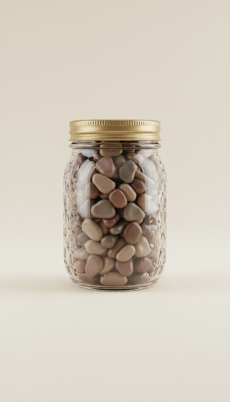 Fig & greige wax melts in mason jar