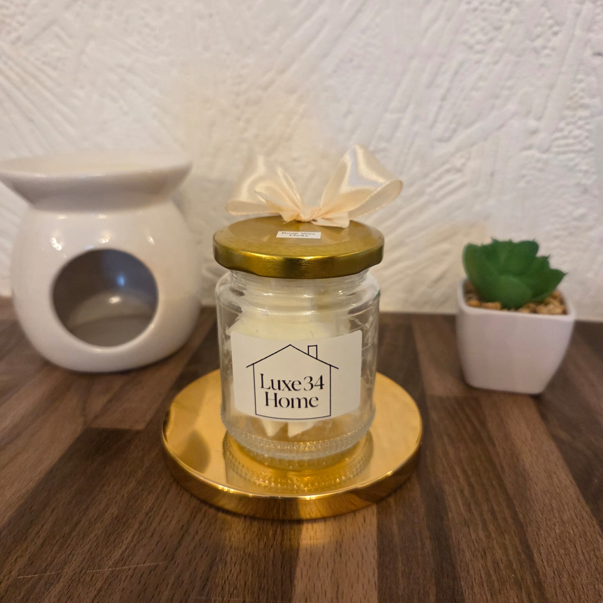 Luxury Rose Wax Melts – Handmade Scented, Eco Mason Jar