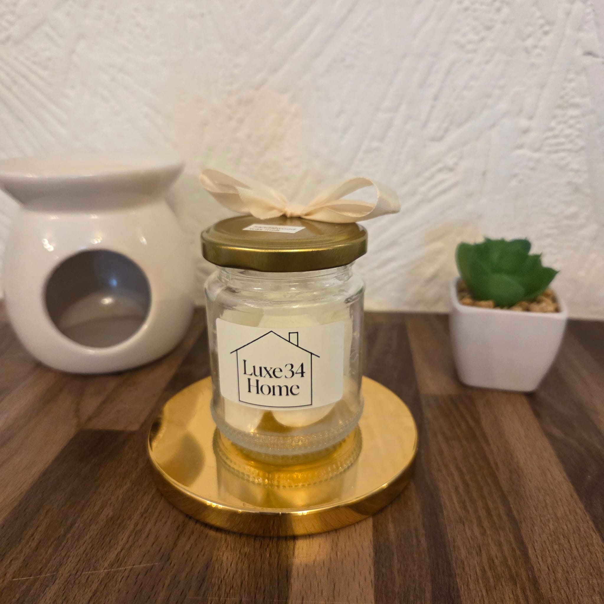 Luxury Sandalwood Wax Melts – Handmade Scented, Eco Mason Jar