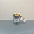 Baby Powder wax melts in glass jar with gold lid and cream ribbon bow, Luxe34 Home label