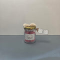 Cherry wax melts in glass jar with gold lid, cream ribbon bow and Cherry hang tag, Luxe34 Home label