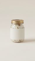White tea & linen wax melts in mason jar
