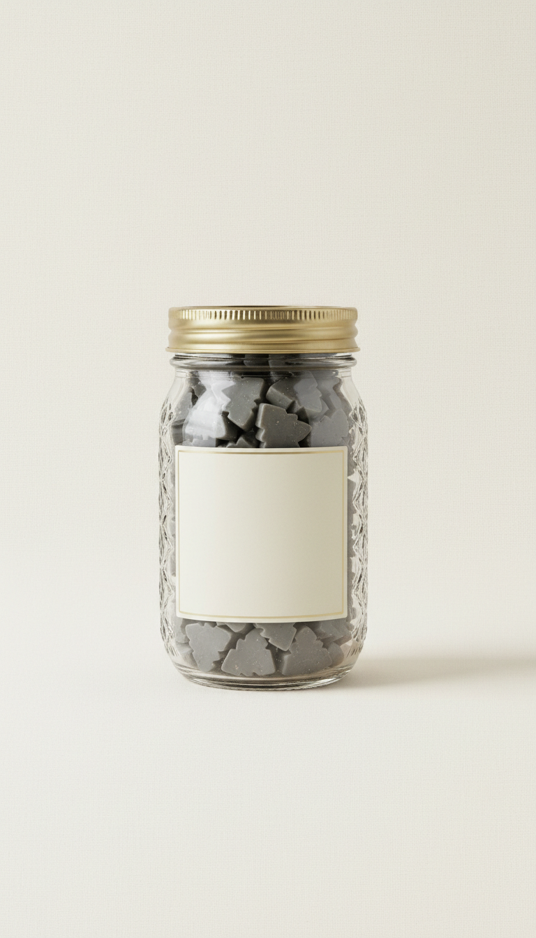 Slate cedar wax melts in mason jar