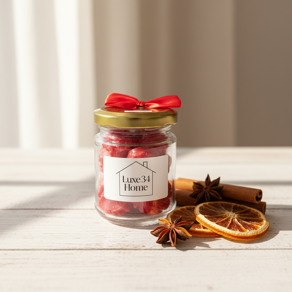 Cinnamon Wax Melts festive product mockup by Luxe 34 Home