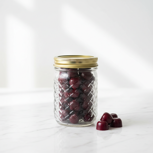 Luxury Dark Cherry Wax Melts in eco mason jar – handmade scented wax melt by Luxe 34 Home
