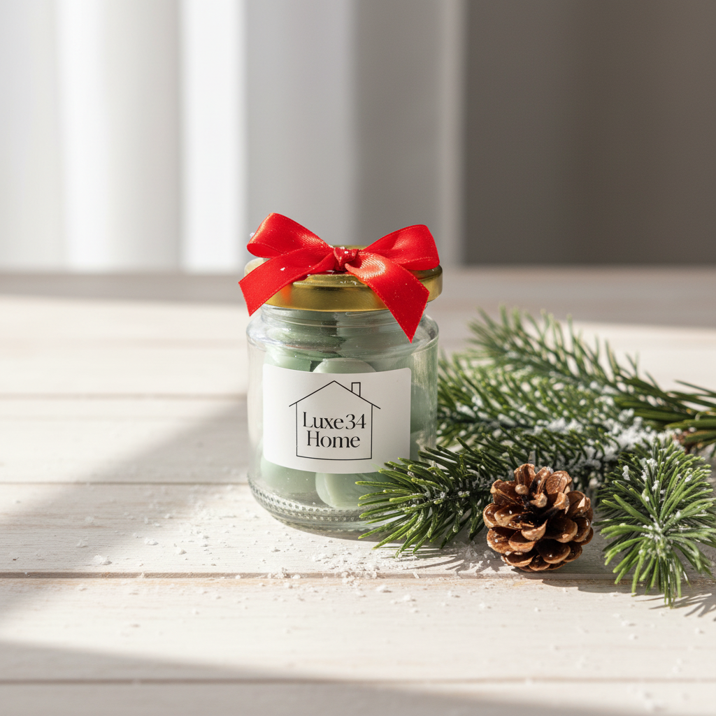 Pine Needle Wax Melts festive product mockup by Luxe 34 Home`
